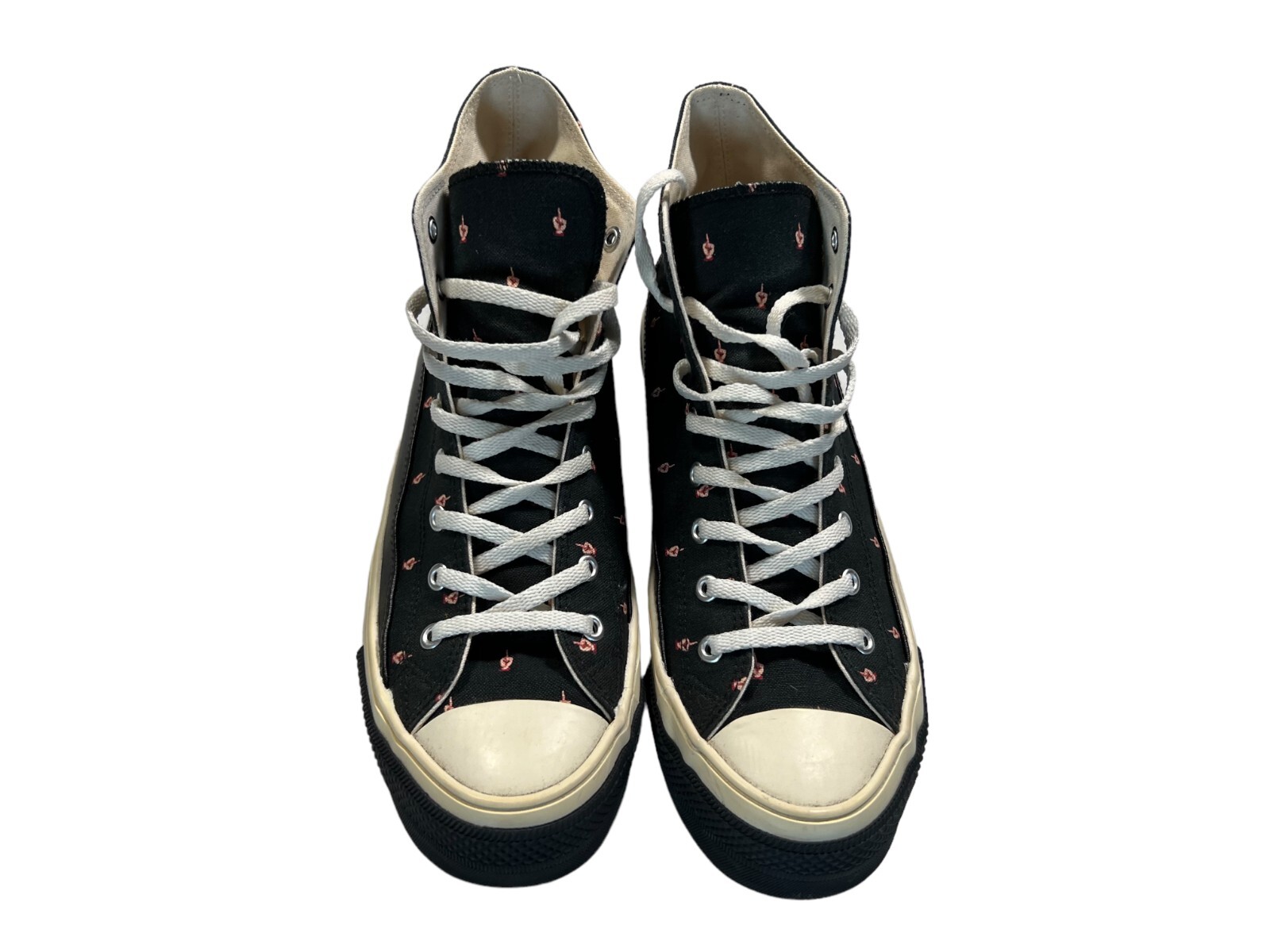 UNDERCOVER MIDDLE FINGER PATTERN CANVAS SNEAKERS … - image 3