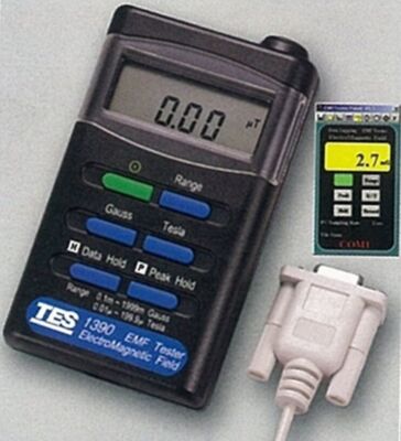 EMF ElectroMagnetic Field Tester Gauss Telsa Meter Data Logger 16K Point RS232 #