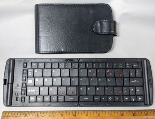 VERBATIM ICX-2 Portable Bluetooth Slimline Foldable Keyboard With Leather Case - Picture 2 of 6