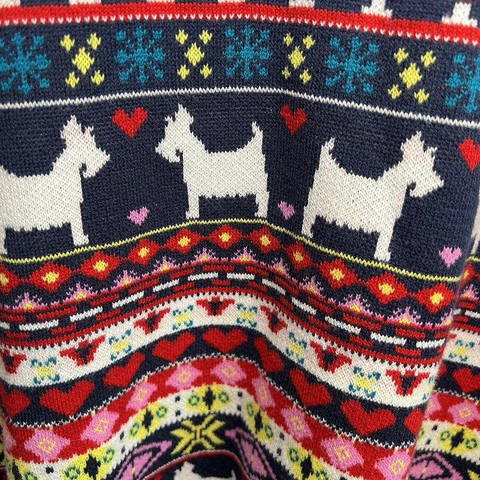 SUÉTER CHARTER CLUB FEMININO Tamanho G PXL MALHA GOLA REDONDA Férias CORAÇÃO DE CACHORRO Frisado - Imagem 4 de 4