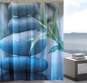 Zen pebbles balance fabric shower curtain new free shipping