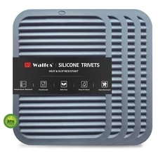 4 Pack Large Silicone Trivet Mats 9x12 Inch Dish Drying Mats Pot Holders