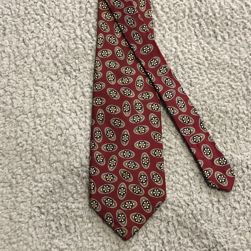 Corbata geométrica Robert Talbott 58" 100 % seda roja Foto 2 de 4