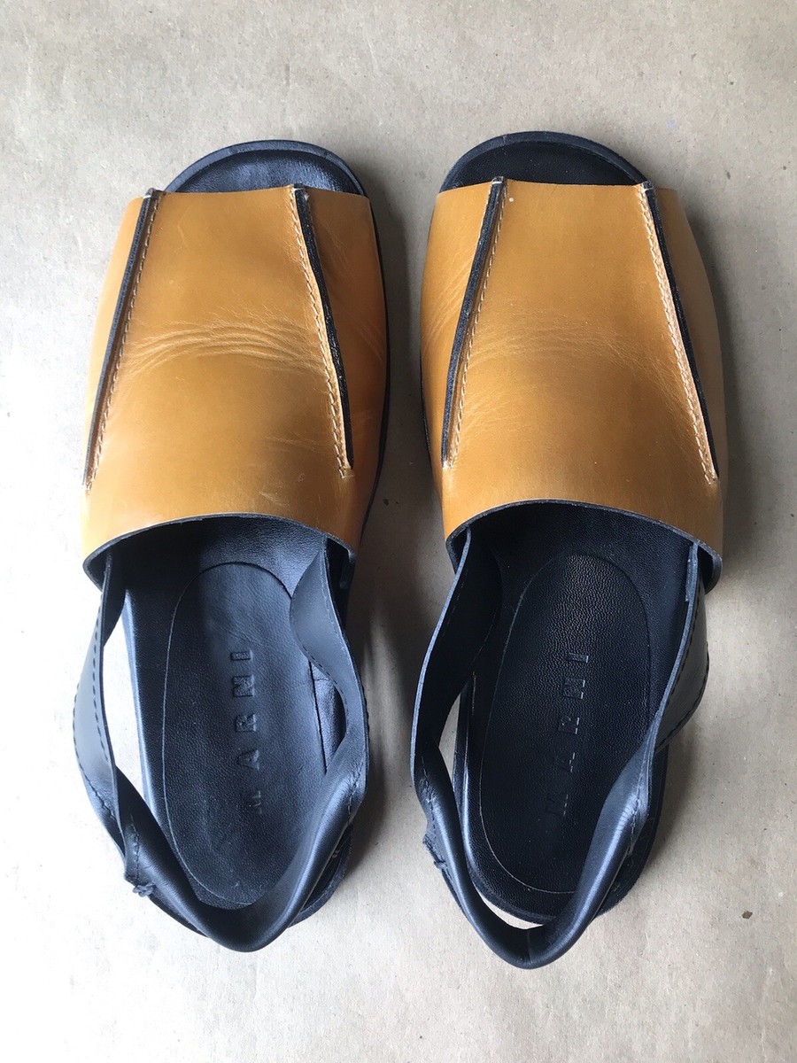 サンダル MARNI Men Sandals Brown SBMR004004P5246 00M30 Brown leather Fussbett | Marni