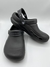 Crocs Bistro Pro LiteRide Comfort Clogs Slip On Black Womens 10 Mens 8