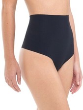 New COMMANDO CONTROL Classic Control Black High Waisted Thong Panty Size L