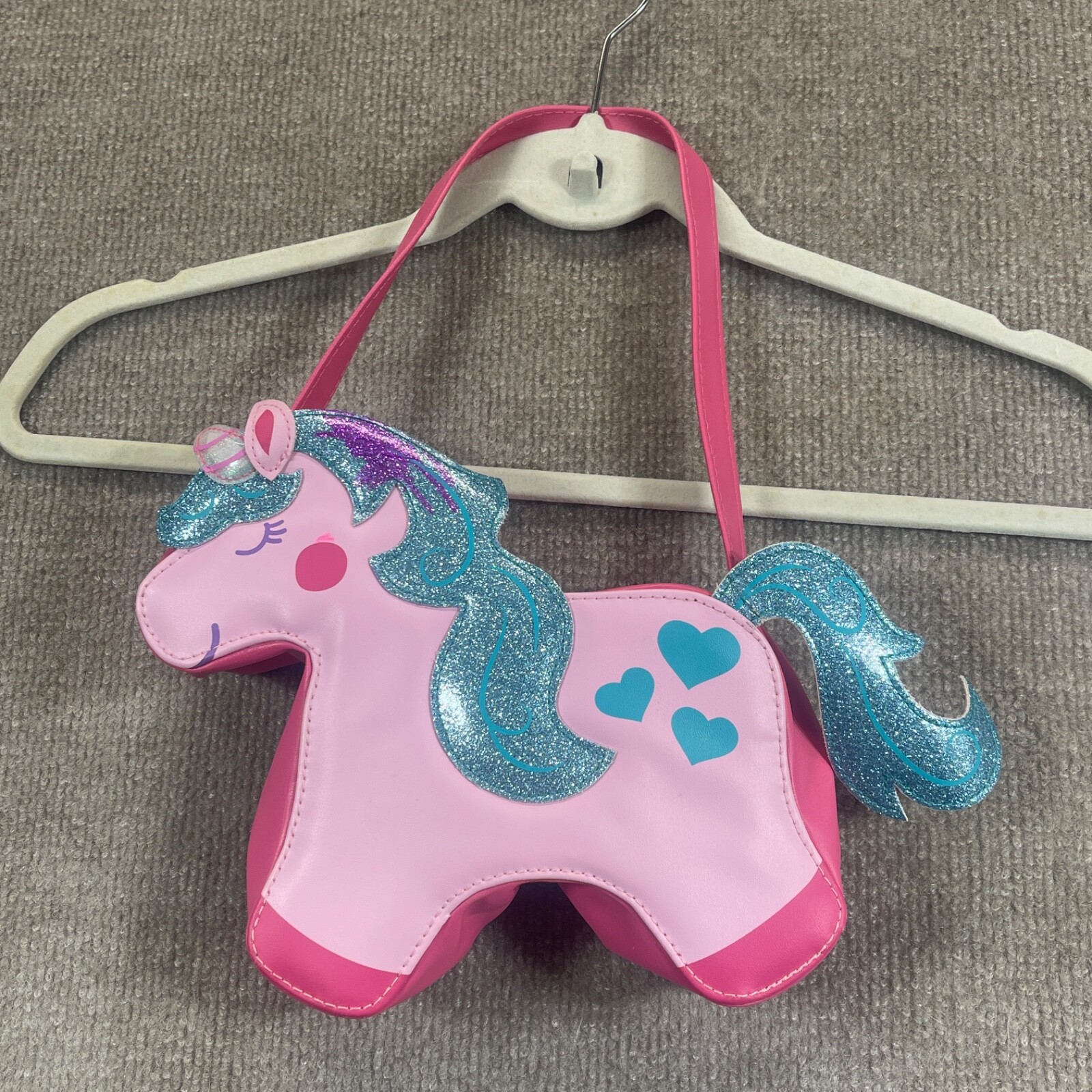 PONY Borsa a tracolla Stephen Joseph rosa Go Go Unicorno blu glitter trendy bling