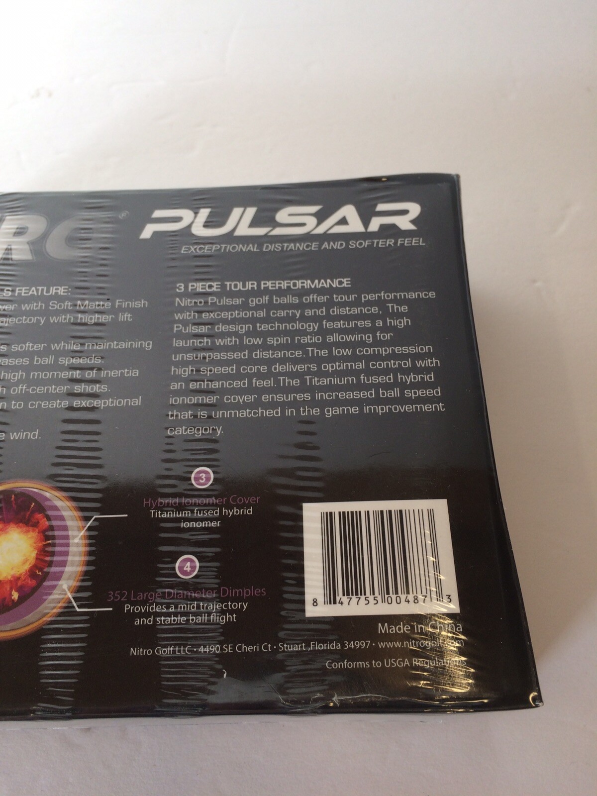 NITRO PULSAR Nitro Orange Soft Matte Finish Golf Balls 1 Dozen NEW