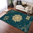 Sun and Moon Rug, Celestial Design, Soft and Non-Slip Floor Carpet for Home Deco