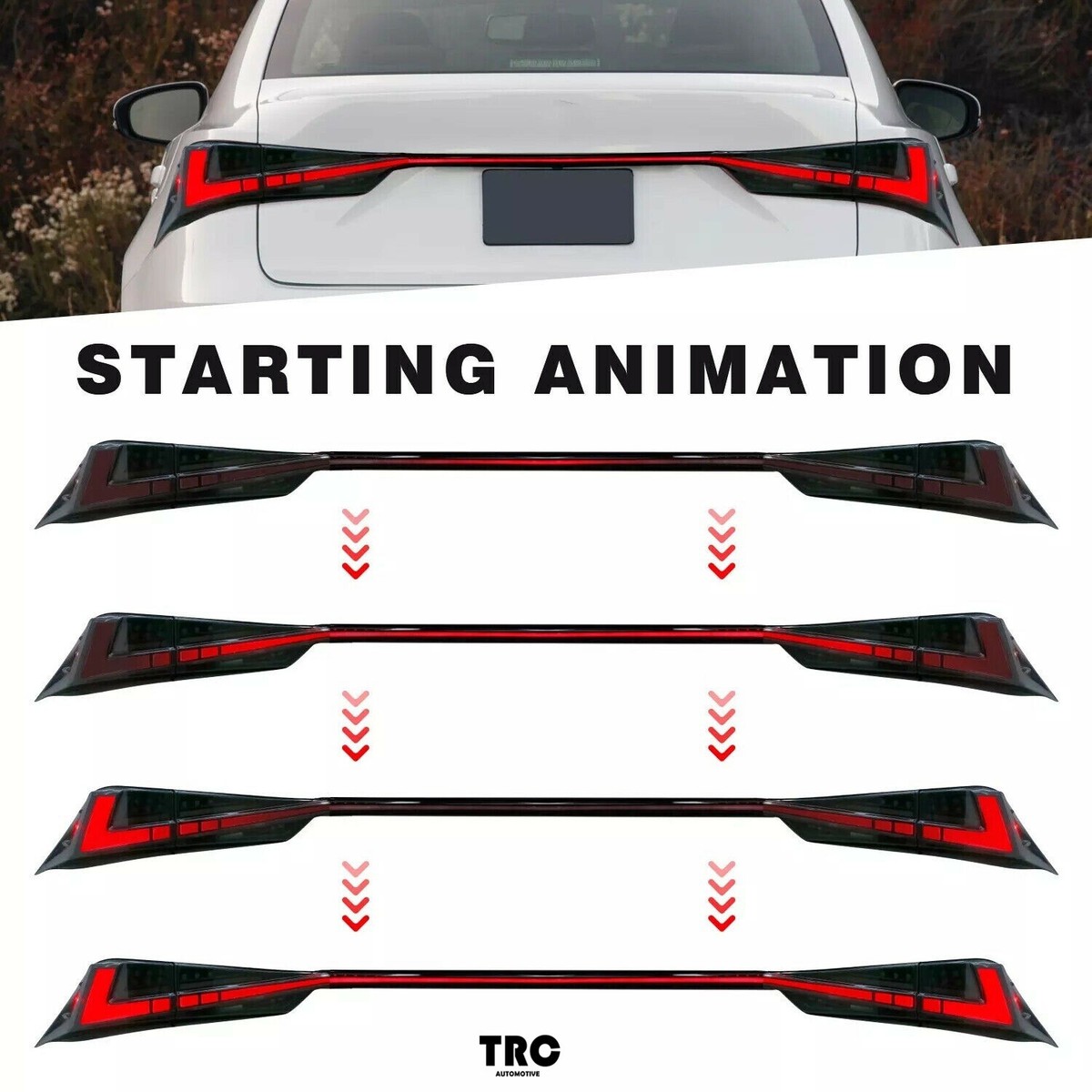 LED Tail Lights For 2014-2020 Lexus IS250 IS300 IS350 ISF Smoked