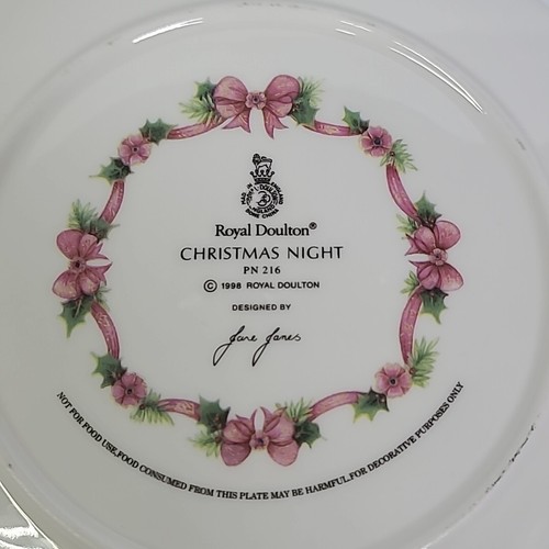 ROYAL DOULTON CHRISTMAS NIGHT PLATE 1998. 8.25 in. PN 216 - Picture 4 of 4