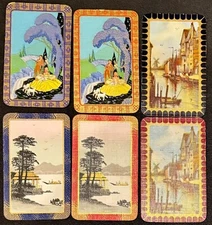 MI8 Swap Playing Cards 6 Vintage English Scenes 3/4 Size