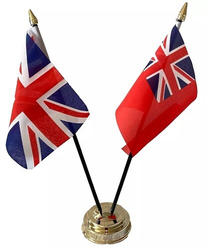 Military Army Navy RAF Regiment Union Jack Friendship 2 Flag 12" Table Display - Picture 2 of 68