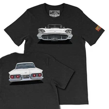 1959 White Thunderbird Classic Car Men's Gift T-shirts
