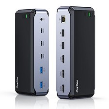 USB C Docking Station Dual Monitor for MacBook Pro/Air,13-in-1 Triple 4K Display