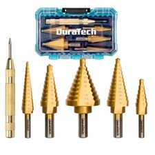 Juego de brocas escalonadas DURATECH 6 PIEZAS perforadoras centrales automáticas recubiertas de titanio