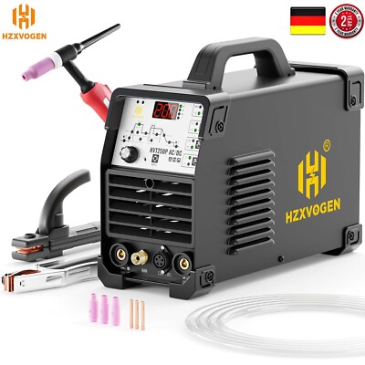 WIG Schweißgerät AC DC mit Puls, 200A HF WIG/Stick/Punkt/Puls 6in1Schweißgerät