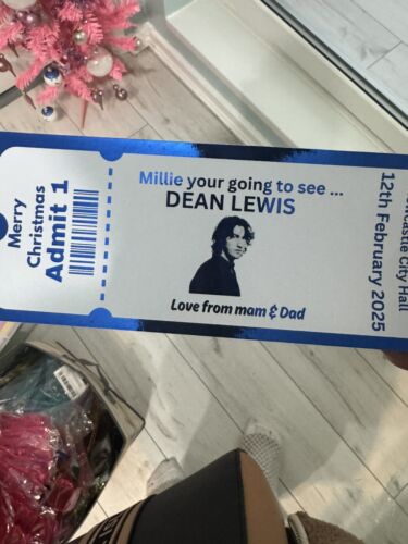 Personalised Foiled Golden Ticket, Custom Concert Event Ticket, Birthday Gift - Picture 3 of 3