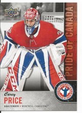 2017-18 Upper Deck UD Carey Price #7 Pride of Canada National Hockey Card Day