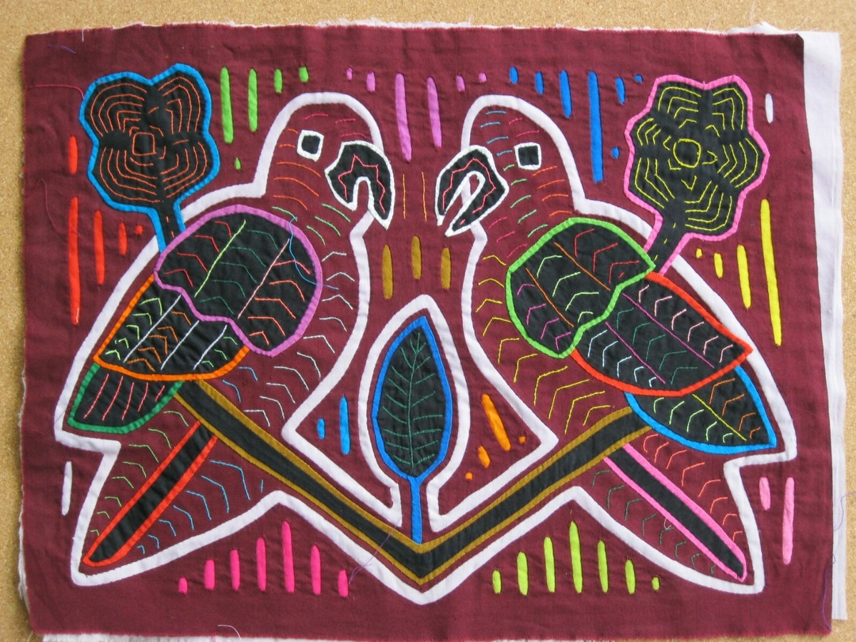 Kuna Native Hand-Stitch Panama Mola E944L Frankly My Dear ! | eBay