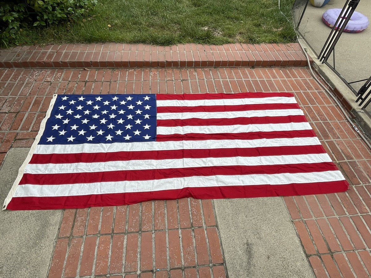 Vintage NOS US American Flag 114 X 55 Cotton Valley Forge