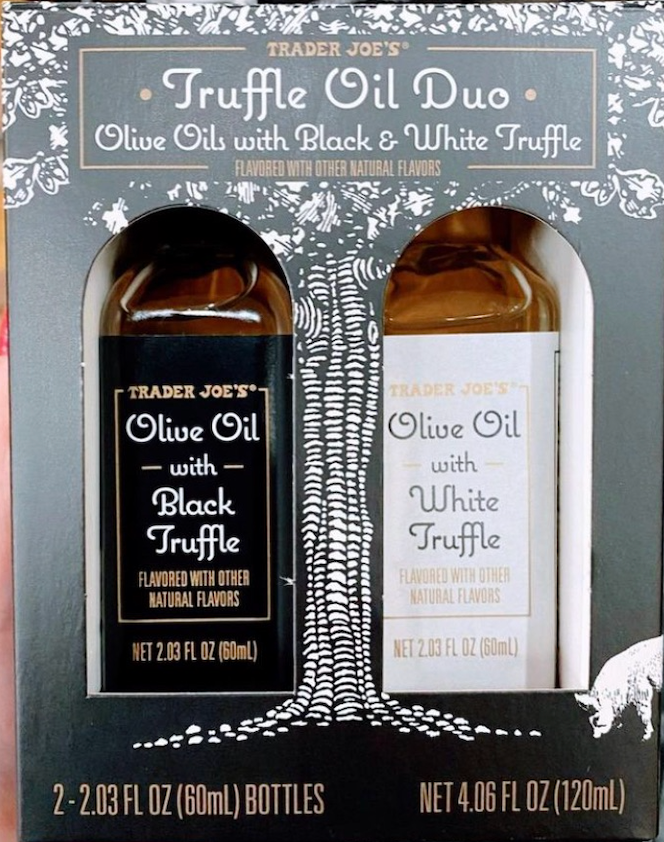 Trader joe's Truffle Oil Duo Olive Oil Black White Truffle Gift