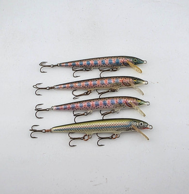 (4) Rapala Floating Minnows F-11 Jerkbait Fishing Lures Lot of 4