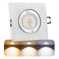 QW-2 Einbauspot Dimmbar Bad AußEn IP44 Eckig Mit Led GU10 7W Warmweiß Strahler