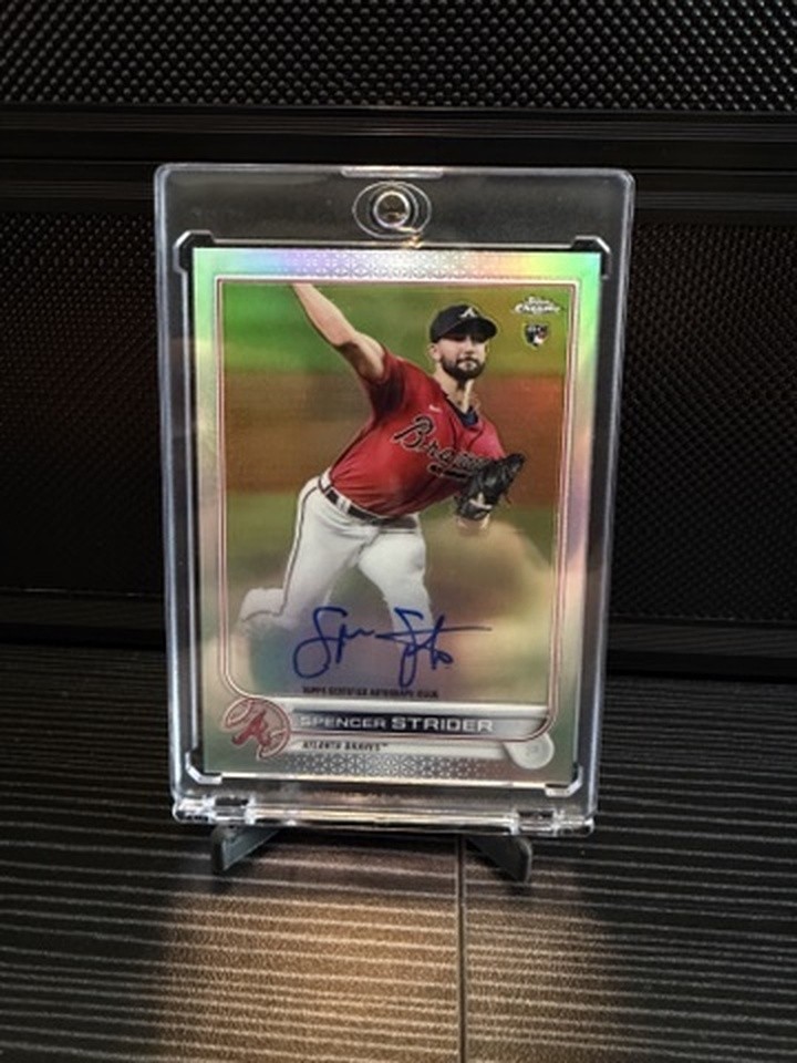 2022 Topps Chrome Spencer Strider Rookie Auto Refractor 341/499 #RA-SS RC Braves