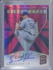 2020 Chronicles Spectra Signatures Neon Pink Prizm 14/35 Brad Keller Auto 3c2