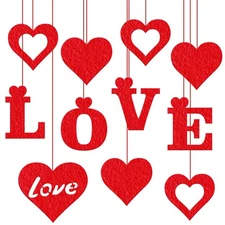 KatchOn Felt Hanging Valentine Decorations - Pack of 11 | Valentine Day Tree ...