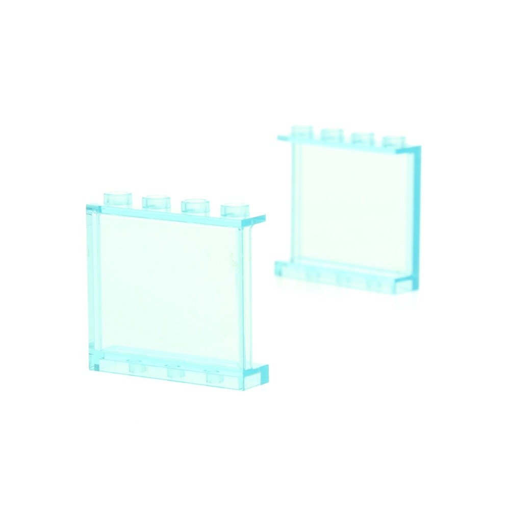 2x LEGO Transparent Blue Window Side Supports Panel 1x4x3 87543 60581