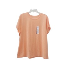 NWT TIME and TRU Peach Sunset Slub Crew Neck Short Sleeve T-Shirt XXL 20