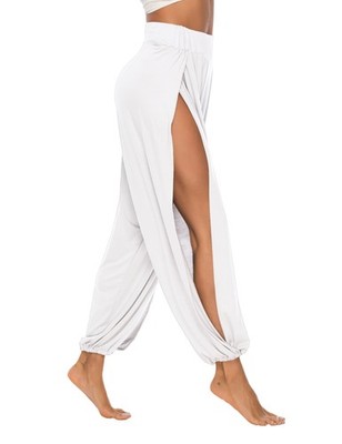 High Slit Harem Pants Women Hippie Harem Trousers Casual Loose Yoga Dance