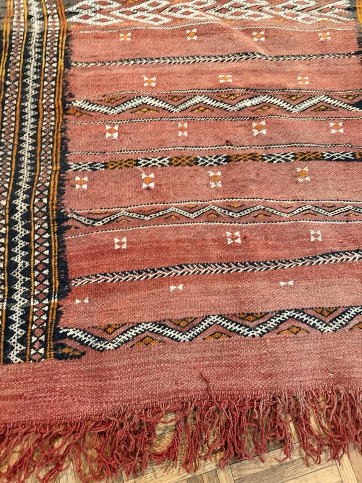 Винтажный ковер Kilim марокканский родной ковер племенной юго-западный ковер килим - Изображение 3 из 4