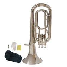 Baritone Brasswind Polished Euphonium Versatile for School Bands, Practice