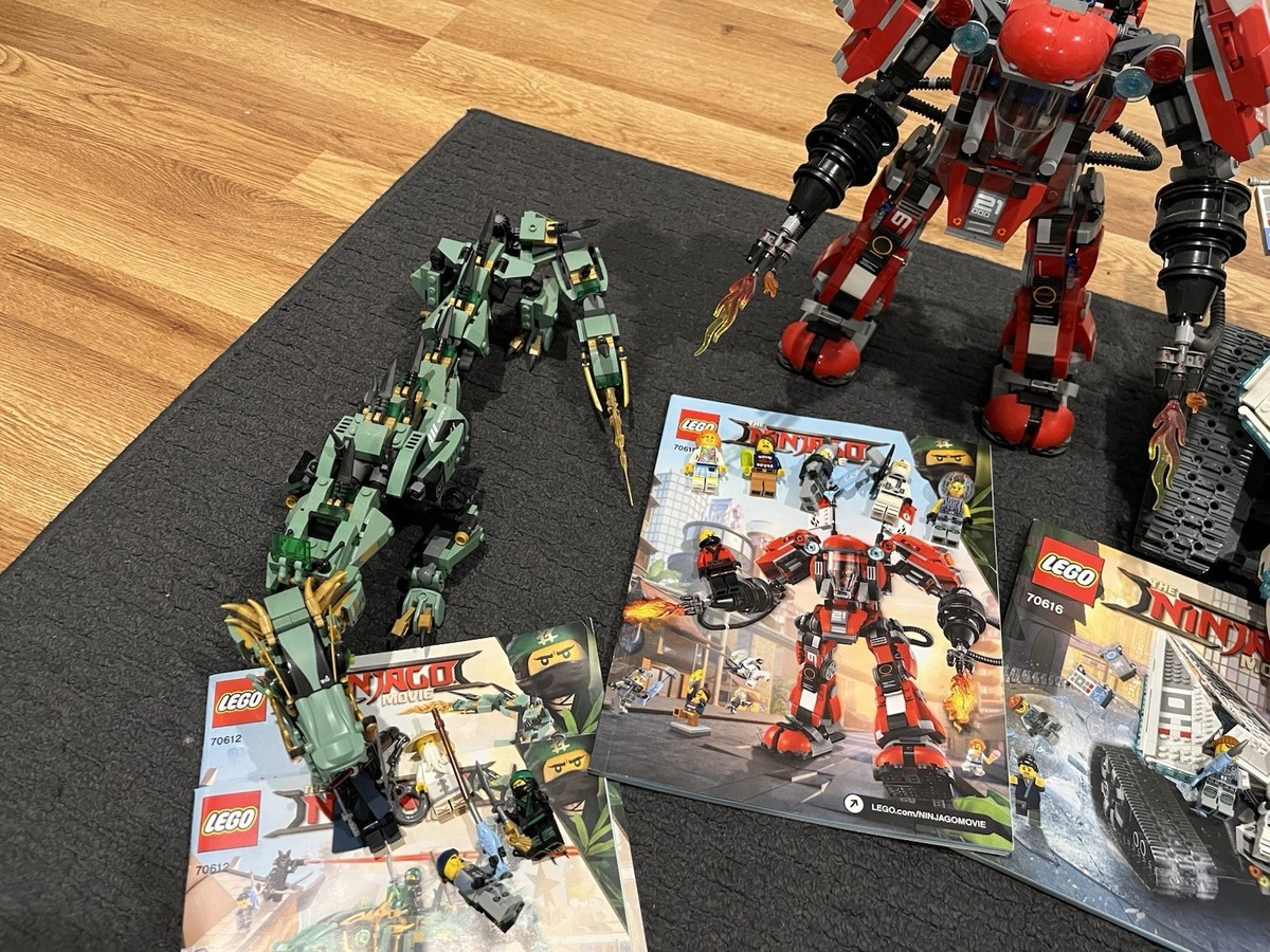LEGO NINJAGO Movie Mech Lot w Minifigs: 70612, 70615, 70632, 70611