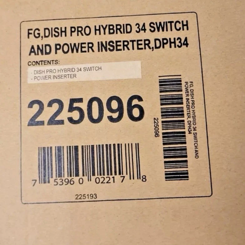 New Dish Network PRO Hybrid Multi-Dish Switch DPH34 225096 w/ Power Inserter - Image 2 of 2