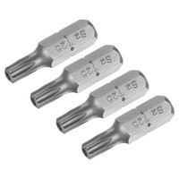 4Stk Torx Bits 1/4 Zoll Sechskantschaft 25Mm Magnetischer Schraubendreher T25