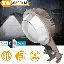 50W LED Barn Light Dusk- to-Dawn Outdoor Security Yard Street Flood Light 5000K