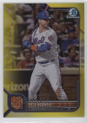 2022 Bowman Chrome Yellow Refractor 52/75 Pete Alonso #11 et6