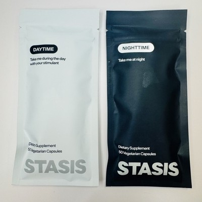 Stasis Daytime & Nighttime Refills - Energy and Focus Supplement 50+50