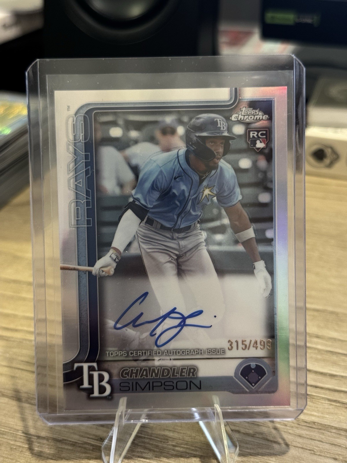 ⚾️ 2025 Topps Chrome Baseball Chandler Simpson Rookie Auto /499 Refractor