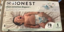 Honest Company Clean Conscious Diapers Size 1 8-14 lbs 78 Count