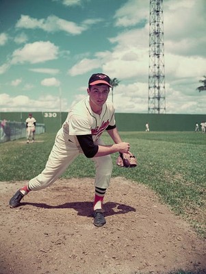 Milton S Pappas Pitching Pose Miami Florida Baltimore Orioles duri- Old Photo