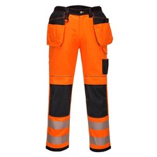 Portwest T501 Mens PW3 Hi Vis Work Trousers - Holster Pocket Workwear Safety Con