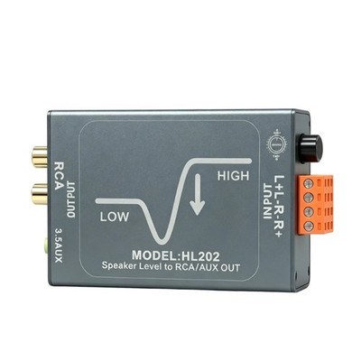 Speaker Input Signal Bridge with Manual Knob Attenuator for Home Sound Use