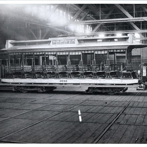 Vtg Boston MA Streetcar Photo Milton Huntington Ave Dudley St Trolley 2692