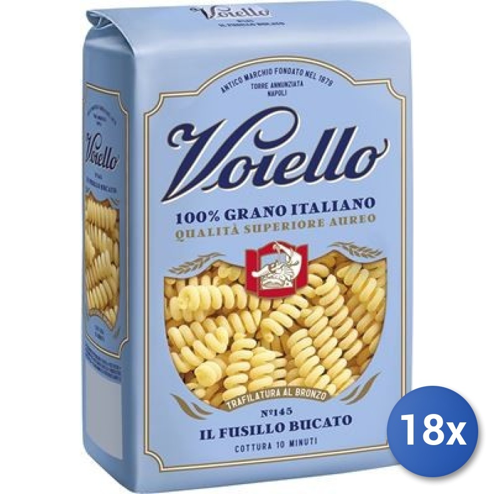 18X Multipack Voiello Semolina Fusilli Bucati Gr500