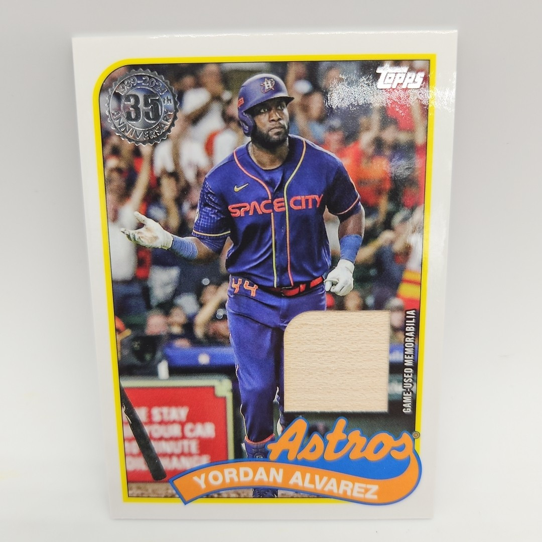 2024 Topps #89BR-YA Yordan Alvarez 1989 Topps Baseball Relic Card